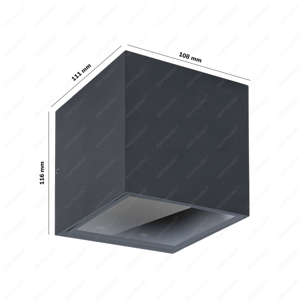 Cuba LED wandlamp - Incl. 2x GX53 verwisselbare lichtbron - 3000K warm wit - 2x 6,4 watt - IP65 waterdicht voor binnen en buiten - Max. 2x 9 watt - Vi