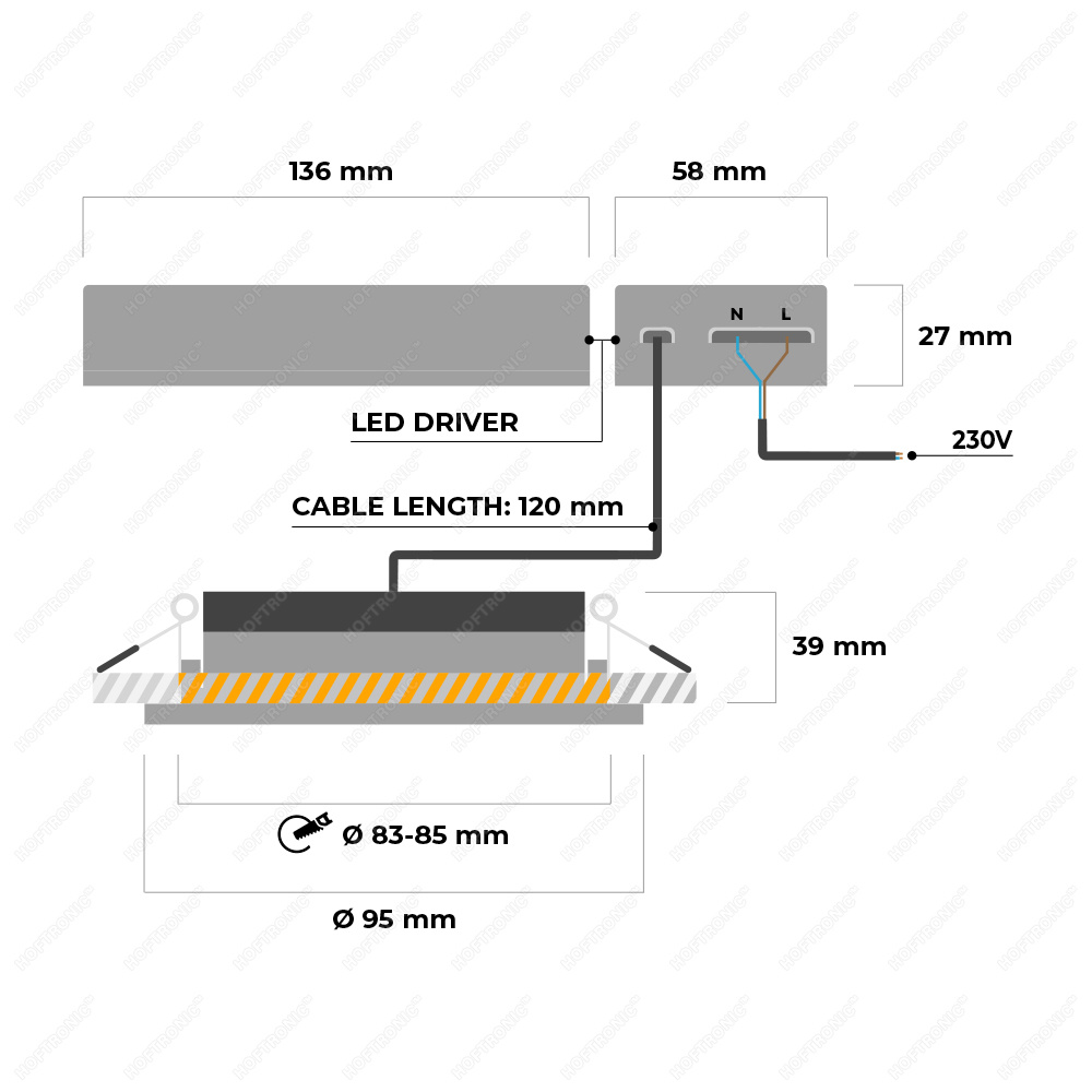 6x Smart LED inbouwspots Napels wit 8 Watt RGBWW IP65 kantelbaar WiFi + Bluetooth