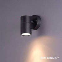 Wandlamp Mason - IP44 Spatwaterdicht - Muurlamp voor binnen en buiten - Incl. 2700K warm witte GU10 spot - Dimbaar - Industriële wandlamp - Zwart