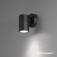 Wandlamp Mason - IP44 Spatwaterdicht - Muurlamp voor binnen en buiten - Incl. 6000K Daglicht witte GU10 spot - Dimbaar - Industriële wandlamp - Zwart