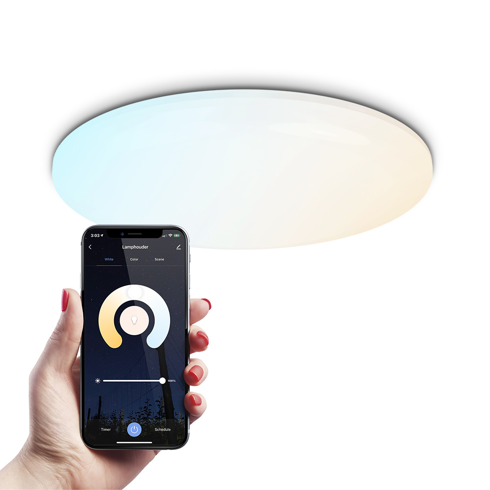 HOFTRONIC™ SMART LED Plafondlamp RGBWW WiFi en Bluetooth 2400lm Slimme Verlichting 24W Plafonniere Ø29.5 cm Rond