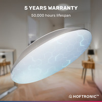 LED Ceiling lamp WiFi + Bluetooth 25W CCT - 2600lm - IK10 - Ø308 cm - Chrome - IP65
