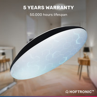 LED Ceiling lamp Smart WiFi + BLE 25W CCT - 2600lm - IK10 - Ø308 cm - Black - IP65
