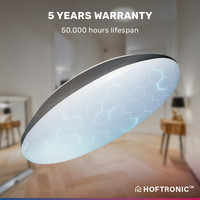 LED Ceiling lamp WiFi + Bluetooth 18W CCT - 1800lm - IK10 - Ø30 cm - Stainless steel - IP65