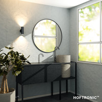 LED Wandlamp Blenda GU10 rond Up & Down light zwart IP44 excl. lichtbron