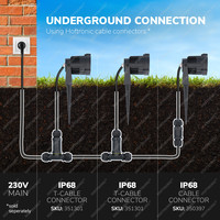 LED Gartenstrahler mit Erdspieß Renzo - Modern schwarz - 10 Watt - Warmweiß 3000K - IP65 Wasserdicht