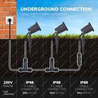 Sydney Gardenspike aluminium black suitable for GU10 spots IP65 moisture-proof 3 Years warranty