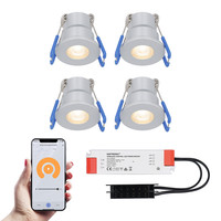 4x Milano RVS Smart LED Einbaustrahler Komplett-Set - Wifi & Bluetooth - 12V - 3 Watt - 2700K warmweiß - Veranda-Beleuchtung - IP65 Für Innen- und Außenbereich