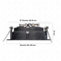 Laredo IP20 GU10 armatuur zwart