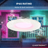 Satz von 6 intelligenten WiFi LED-Einbaustrahlern Venezia RGBWW 6 Watt IP65 Weiß