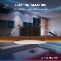 Satz von 6 intelligenten WiFi LED-Einbaustrahlern Venezia RGBWW 6 Watt IP65 Weiß