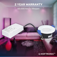 Satz von 6 intelligenten WiFi LED-Einbaustrahlern Venezia RGBWW 6 Watt IP65 Weiß
