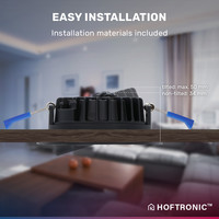 Luna LED Einbaustrahler Smart Home - 12W 1050lm sehr hell - WiFi + Bluetooth - RGBWW Farbig Dimmbar- Schwenkbar - Schwarz - IP44 Wasserdicht - Alexa , Siri und Google Home