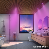 Set van 6 Luna - Smart inbouwspots - WiFi + Bluetooth - 12W 1050lm Superbright - RGBWW Dimbaar - Zwart - Kantelbaar - IP44 Waterdicht - Google home , Alexa en Siri - Smart spotjes