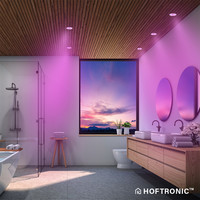 Smart WiFi LED inbouwspot Luna RGBWW kantelbaar wit IP44 1050lm