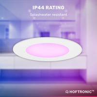 Komplettset 3 Stück intelligenten WiFi LED-Einbaustrahlern Aura RGBWW Weiß IP44 1050lm