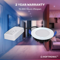 Komplettset 3 Stück intelligenten WiFi LED-Einbaustrahlern Aura RGBWW Weiß IP44 1050lm