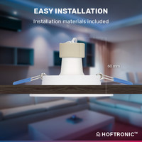 Set van 3 stuks smart WiFi LED inbouwspots Pittsburg dimbaar RGBWW kantelbaar wit IP20