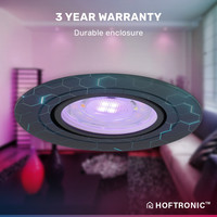 6 Miro slimme LED inbouwspots - WiFi & Bluetooth - Dimbaar via app - Kantelbaar - RGBWW - 5.5W - GU10 - Zwart - IP20 voor binnen
