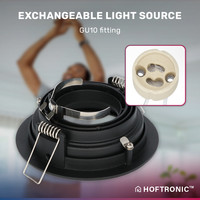 Smart WiFi LED Laredo recessed downlight black 5 Watt RGBWW tiltable IP20