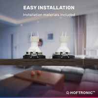 Durham duales smart LED Einbaustrahler - 2x5.5 Watt - RGBWW - WiFi+BLE - Schwenkbar - Dimmbar - Innenbereich - Schwarz