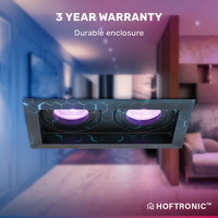 Durham double smart LED downlight - 2x5.5 Watt - RGBWW - WiFi+BLE - Tiltable - Dimmable - for indoors - Black