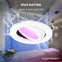 6x Vienna smart LED inbouwspot - WiFi & Bluetooth - Kantelbaar - Google Home en Amazon Alexa - IP65 - Ingebouwde 6 Watt RGBWW spot - Wit - 3 jaar garantie