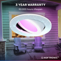 6x Vienna smart LED inbouwspot - WiFi & Bluetooth - Kantelbaar - Google Home en Amazon Alexa - IP65 - Ingebouwde 6 Watt RGBWW spot - Wit - 3 jaar garantie