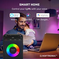 Vienna Smart inbouwspots - WiFi + Bluetooth - Bestuurbaar via App - RGBWW Dimbaar - Zwart - kantelbaar - IP65 Waterdicht - Google home , Alexa en Siri - Smart spotjes