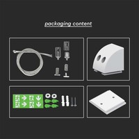 LED Noodverlichting met accu - 4 in 1 montagemogelijkheden - 6000K Lichtkleur - Incl. 4 pictogrammen met vluchtwegaanduiding - 30 meter zichtbaar