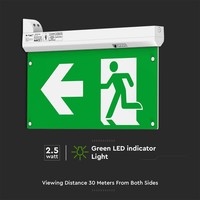 LED Noodverlichting met accu - 4 in 1 montagemogelijkheden - 6000K Lichtkleur - Incl. 4 pictogrammen met vluchtwegaanduiding - 30 meter zichtbaar
