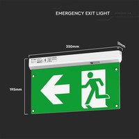 LED Noodverlichting met accu - 4 in 1 montagemogelijkheden - 6000K Lichtkleur - Incl. 4 pictogrammen met vluchtwegaanduiding - 30 meter zichtbaar