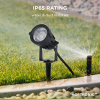 Set van 9 moderne zwarte LED prikspot Lenzo - 5 Watt - Warm wit 3000K - IP65 Waterdicht ideaal als tuinverlichting