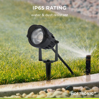 Set van 3 moderne zwarte LED prikspot Lenzo met kap - 5 Watt - Warm wit 3000K - IP65 Waterdicht ideaal als tuinverlichting