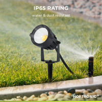 Set van 9 moderne zwarte LED prikspot Renzo - 5 Watt - Warm wit 3000K - IP65 Waterdicht ideaal als tuinverlichting