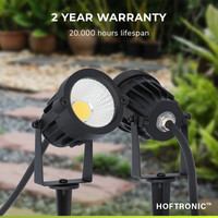 Set van 9 moderne zwarte LED prikspot Renzo - 5 Watt - Warm wit 3000K - IP65 Waterdicht ideaal als tuinverlichting