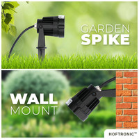 Set van 9 moderne zwarte LED prikspot Renzo - 5 Watt - Warm wit 3000K - IP65 Waterdicht ideaal als tuinverlichting