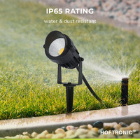 Moderne zwarte LED prikspot Renzo met kap - 5 Watt - Warm wit 3000K - IP65 Waterdicht ideaal als tuinverlichting