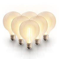 6x Smarte Glühbirne E27 - G125 - Wifi & Bluetooth - 806lm - 7 Watt - Warmweiß bis Kaltweiß