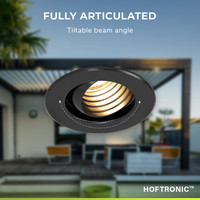 Set of 10 12V 3W - Mini LED Spotlight - Black - Dimmable - Tiltable & Recessed - Porch lighting - Incl. Wall dimmer - IP44 for outdoors - 2700K - Warm white