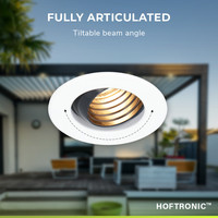 6er set 12V 3W - Mini LED Einbaustrahler - Weiß - Dimmbar - Schwenkbar & vertieft - Terrassenbeleuchtung - Inkl. Wanddimmer - IP44 für den Außenbereich - 2700K - Warmweiß