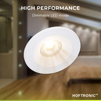 Cadiz - Mini 12V LED inbouwspot wit - 3 Watt - Dimbaar - IP44 waterdicht voor buiten - 2700K Warm wit - Lage inbouwdiepte 26mm - Voor veranda, badkamer, carport en binnenruimtes