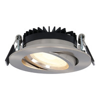 Dimbare LED inbouwspot RVS Rome 6 Watt 2700K warm wit Kantelbaar IP44