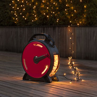 Kerstverlichting buiten - Lichtsnoer op kabelhaspel 28 meter - 400 LEDs - Amberkleurig - IP44 waterdicht