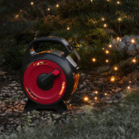 Kerstverlichting buiten - Lichtsnoer op kabelhaspel 42 meter - 600 LEDs - Amberkleurig - IP44 waterdicht