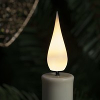 Kaarsverlichting voor binnen - Set van 12 kaarsen - Vlam effect - Plastic - Batterij - Zonder kabel