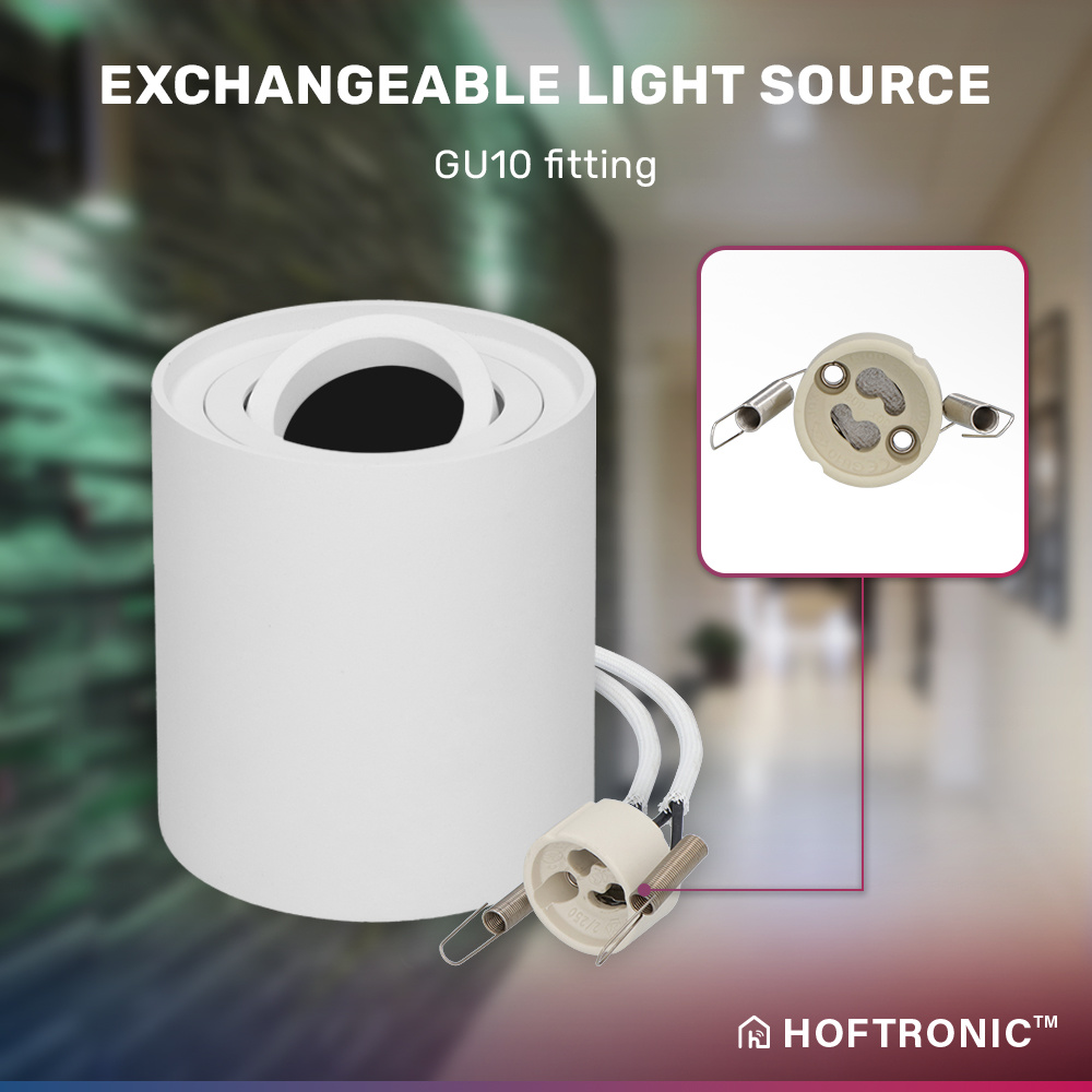 Smart WiFi LED Opbouwspot/plafondspot plafond Ray Wit incl. 5,5W GU10 RGBWW spot IP20 kantelbaar Rond