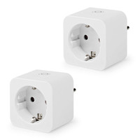 2x Smart plug - WiFi - Energy meter - Compatible with Amazon Alexa & Google Home - White