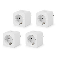 4x Smart Plug - WiFi - Energiezähler - Kompatibel mit Amazon Alexa & Google Home - Weiß