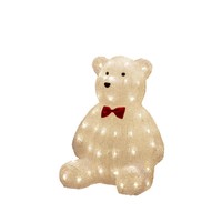 Kerstfiguur voor binnen en buiten - Teddy beer - 64 LEDs - 38 cm hoog
